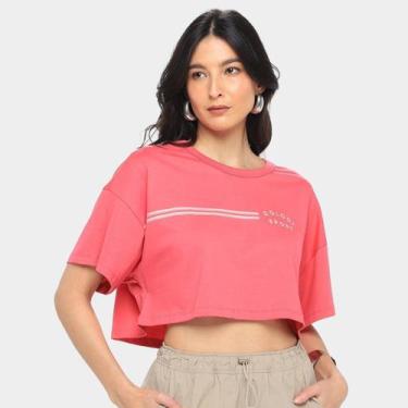 Imagem de Camiseta Colcci Sport Cropped Feminina, Rosa, P