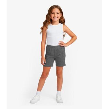 Imagem de Bermuda Ciclista Infantil Básica Soletex Cinza, 1, Cinza