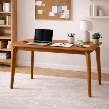 Imagem de Mesa para Sala de Jantar Ficus 180cm Tampo em MDF Madeira/Cinamomo - N