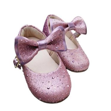 Imagem de Sapatilha Infantil Menina Brilho Luxo Bebê - SEM MARCA, Rosa, 20