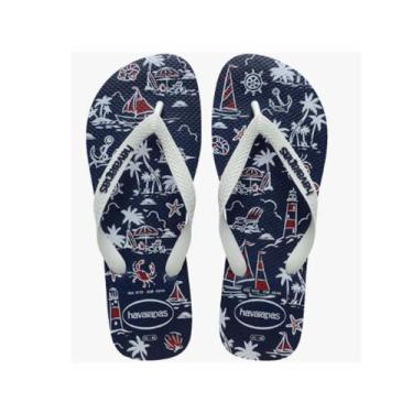 Imagem de Chinelo Havaianas Top Nautical Marinho, 41/42, Marinho, Branco