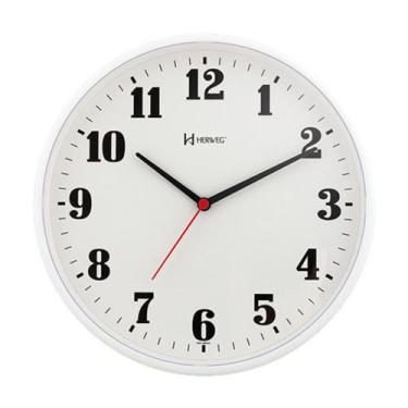 Imagem de Relógio De Parede Quartz 26Cm Original 1 Ano De Garantia, Branco