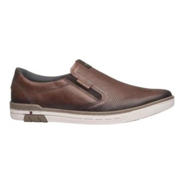 Imagem de Tênis Sapatênis Pegada Slip Couro Marrom Masculino, Brown, 41
