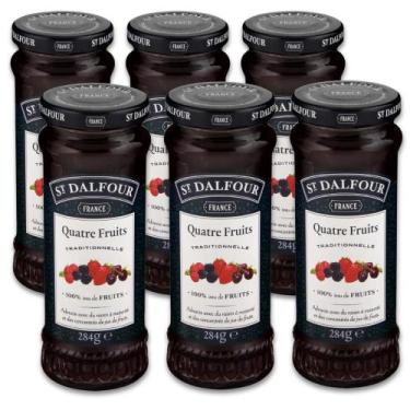 Imagem de Geleia Francesa St. Dalfour Quatre Fruits Kit 6un 284g, St. Dalfour