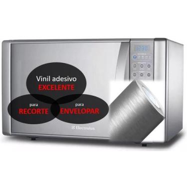 Imagem de Adesivo Vinil Aço Escovado Envelopa Microondas móveis 2m X1m - FLC, PR