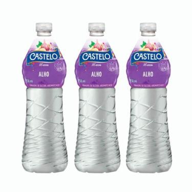 Imagem de Vinagre De Alcool Alho Castelo 750ml - Kit com 3 Unidades