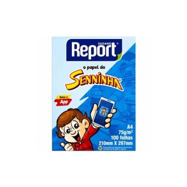Imagem de Papel sulfite a4 75gr 100 folhas senninha azul report - SUZANO