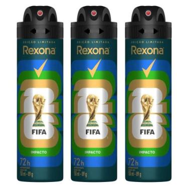 Imagem de Kit 3 Desodorantes Rexona Impacto 150ml 72hrs de Proteção Antitranspir