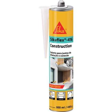 Imagem de Selante Poliuretano Sika 416 Construction 300 Ml Cinza - Vedação Elást