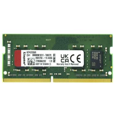 Imagem de Memória RAM para Notebook KCP432SS8 DDR4 8GB 3200MHz Alto Desempenho Kingston