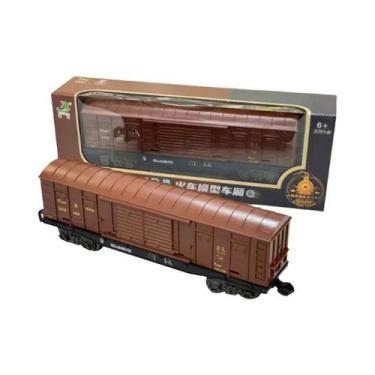 Imagem de Conjunto De Brinquedo De Trem a Vapor Retrô Para Meninos Com Locomotiv