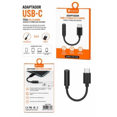 Imagem de USB-C para conector de fone de ouvidoAdaptador Adaptador de p2 para ti