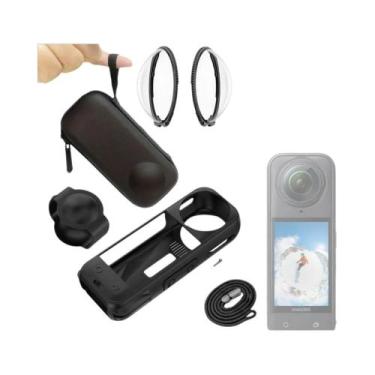 Imagem de Capa Protetora Para Câmera Insta360 X5, Protetores De Lente De Silicon
