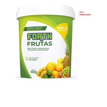 Imagem de Adubo Fertilizante Forth Frutas Npk+9 Nutrientes Kit 2 Embalagens de 4