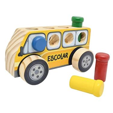 Imagem de Brinquedo Educativo Bondinho Escolar de Encaixe
