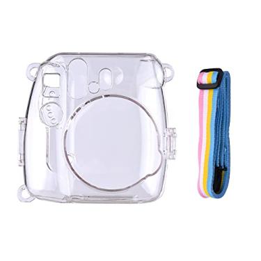 Imagem de fantaxi Estojo de proteção transparente para câmera instantânea com substituição do cordão Rainbow para Fujifilm Instax Mini 8/9 Capa Protetora Para Câmera Instax