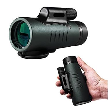 Imagem de 10X42 Monocular HD de alta ampliação Óculos externos compactos portáteis FMC Filme verde multicamadas de banda larga com vida útil à prova d'água máscara giratória