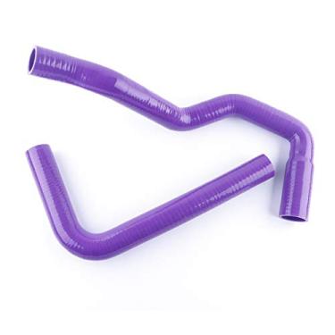 Imagem de LUXERAD Kit de mangueira de refrigeração de radiador de silicone de desempenho de 3 camadas 4,5 mm para yo ta Supra Turbo Non-VVTi 93-98 (Roxo)