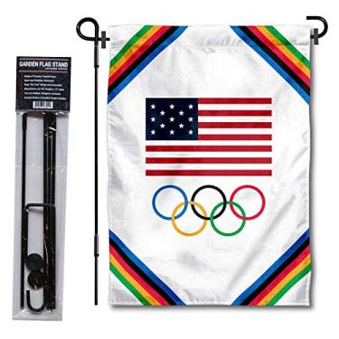 Imagem de WinCraft Suporte para bandeira e mastro do time olímpico dos EUA