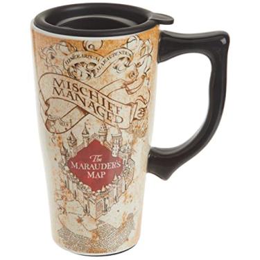Imagem de Spoontiques Harry Potter Solenemnly Swear Caneca de viagem de cerâmica