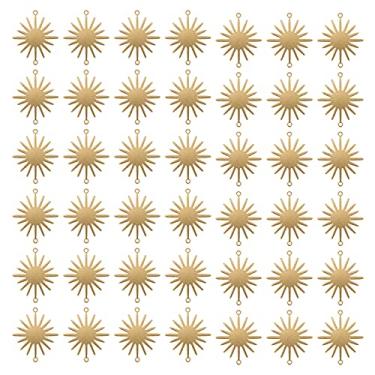 Imagem de 50 Unidades Pingente De Flor De Sol Encantos De Contas De Sol Presilha De Cabelo Conector De Miçangas Para Brincos Enfeite De Margarida Link Bastão De Cabelo Volta Liga