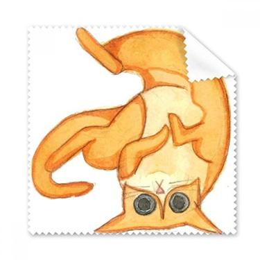 Imagem de Miaoji Pano de limpeza com pintura de gato laranja para limpeza de tela de telefone, 5 peças