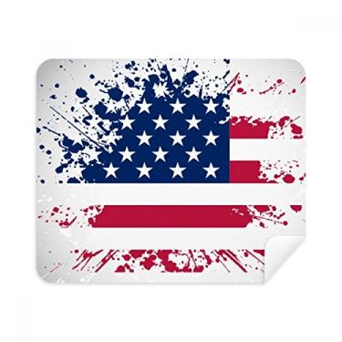 Imagem de Pano de limpeza de tela Star and Stripes America Country Flag 2 peças de tecido de camurça
