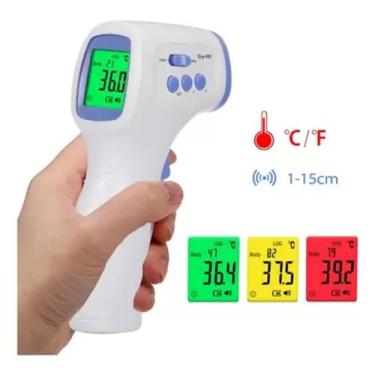Imagem de Termometro Digital Laser Infravermelho Febre Bebe Adulto - Aiqura