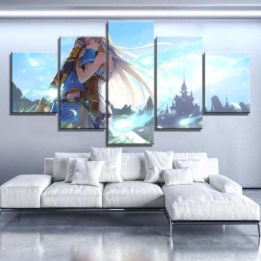 Imagem de Quadro Decorativos Legends of Zelda com 5 peças 130x65 2
