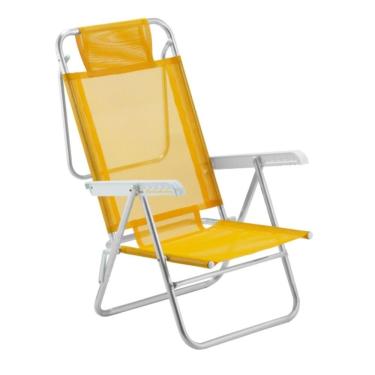 Imagem de Cadeira De Praia Reclinável Sun Glow Alumínio Amarelo