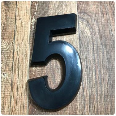 Imagem de Número 5 Residencial Preto 14cm De Altura