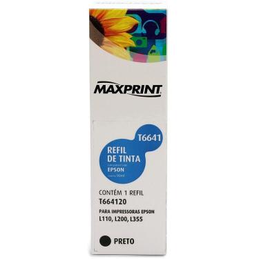 Imagem de Refil de Tinta Preto Compatível Epson T664120 - para impressora L110/L210/L220/L355/L365/L555 - Maxprint