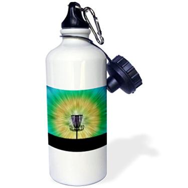 Imagem de 3dRose Colorful Disc Golf Tie dye Basket Design-Sports Water Bottle, 600 ml, multicolorido
