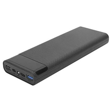 Imagem de Capa de banco de energia, concha de banco de energia, porta USB ABS DIY para tablets fonte de bateria de banco de energia telefones inteligentes com bolsa de ferramentas de instalação(Preto)