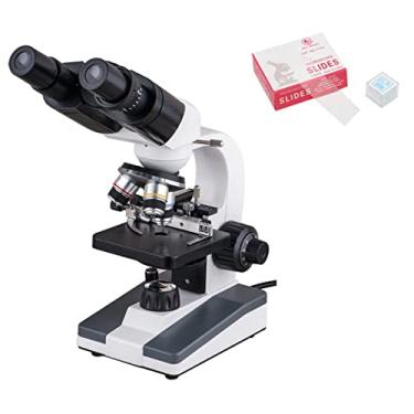 Imagem de Kit de acessórios para microscópio 40X-640X monóculo/binóculo/microscópio biológico trinocular com 12,5X corrediças de microscópio para lente de telefone celular (cor: binóculo)