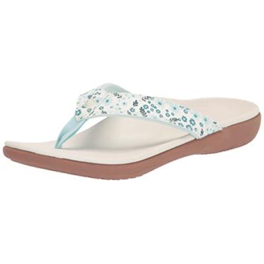 Imagem de Spenco Chinelo floral feminino Yumi Nuevo, Branco, 6.5