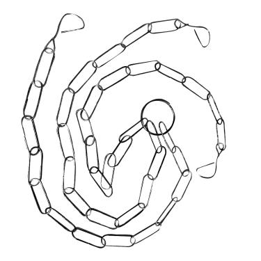 Imagem de Corrente Metal Vasos Preto 74cm Samambaias Orquideas 12und