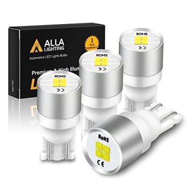 Imagem de Alla Lighting Mais recentes 4x T10 194 168 lâmpadas de LED W5W 2825 175 158 CAN-Bus, luz de licença branca 6000K, estacionamento, mapa, cúpula, porta, porta-malas, luzes de substituição super brilhante 12V SMD para carros, caminhões, SUVs, vans