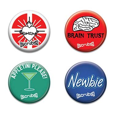 Imagem de Ata-Boy Conjunto de 4 botões colecionáveis de 3,2 cm da Scrubs TV Comedy, Variedade nº 2
