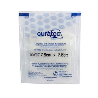 Imagem de Compressa de Emulsão de Petrolatum Curatec 7,6cmX7,6cm- Kit c/10 unidades