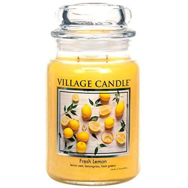 Imagem de Village Candle Pote de boticário grande Fresh Limão, vela perfumada, 600 g.