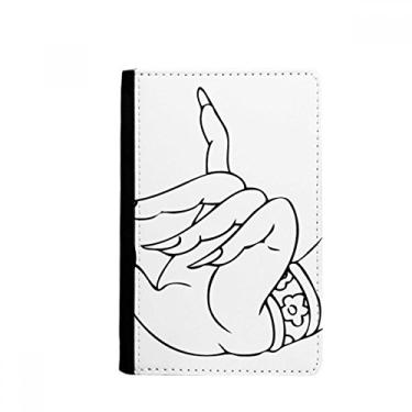Imagem de Porta-passaporte com padrão de desenho de linha manual da alfândega Notecase Burse capa carteira porta-cartão, Multicolor