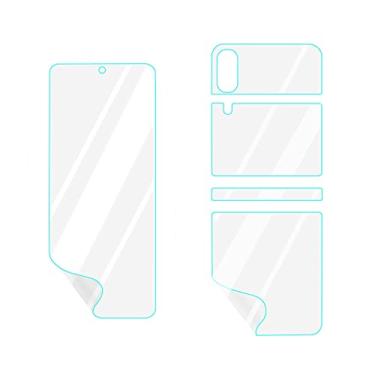 Imagem de tela transparente para Galaxy Z Flip 3 5G Película protetora tela telefone transparente frontal e traseira Proteção tela película macia sem bolhas cobertura tela completa HD sem bolhas para celular tela dobrável