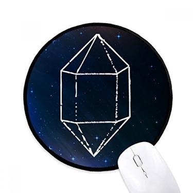 Imagem de Mouse pad Star Crystal Blue Universe Sky Fantasy Tapete redondo para computador