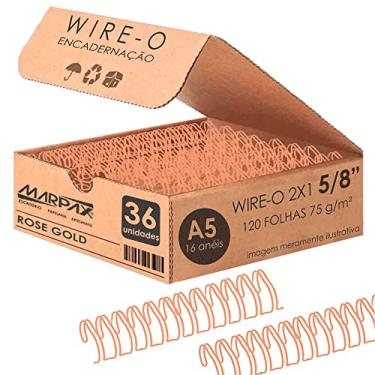 Imagem de Wire-o para Encadernação 2x1 A5 Rose Gold 5/8 120fls 36un