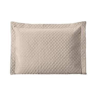 Imagem de Porta Travesseiro Avulso Liso Tecido Microfibra Cáqui