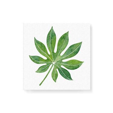 Imagem de Arte Maníacos Quadro Decorativo em Tela Canvas Folha Aberta Verde - 30x30cm
