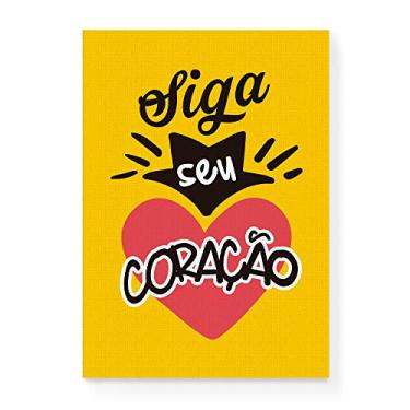 Imagem de Arte Maníacos Quadro Decorativo em Tela Canvas Siga Seu Coração - 23x16,25cm