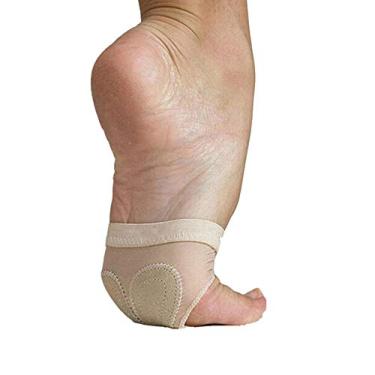 Imagem de MIKIBANA Tênis feminino de dança meia sola Lyrical Bare Foot Thong Dance PAW Tênis de balé fitness, Carne, Large