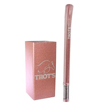 Imagem de Kit Tereré Trots Copo Quadrado + Bomba Quadrada Mola Inox Rosé